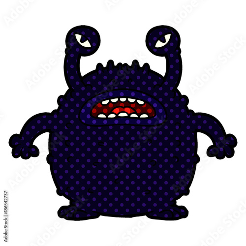 grumpy cartoon alien