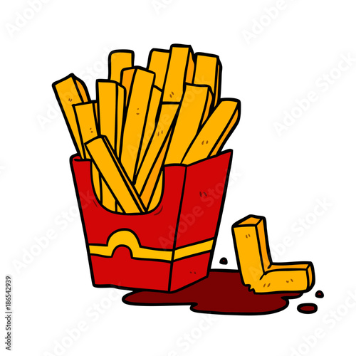 cartoon junk food fries