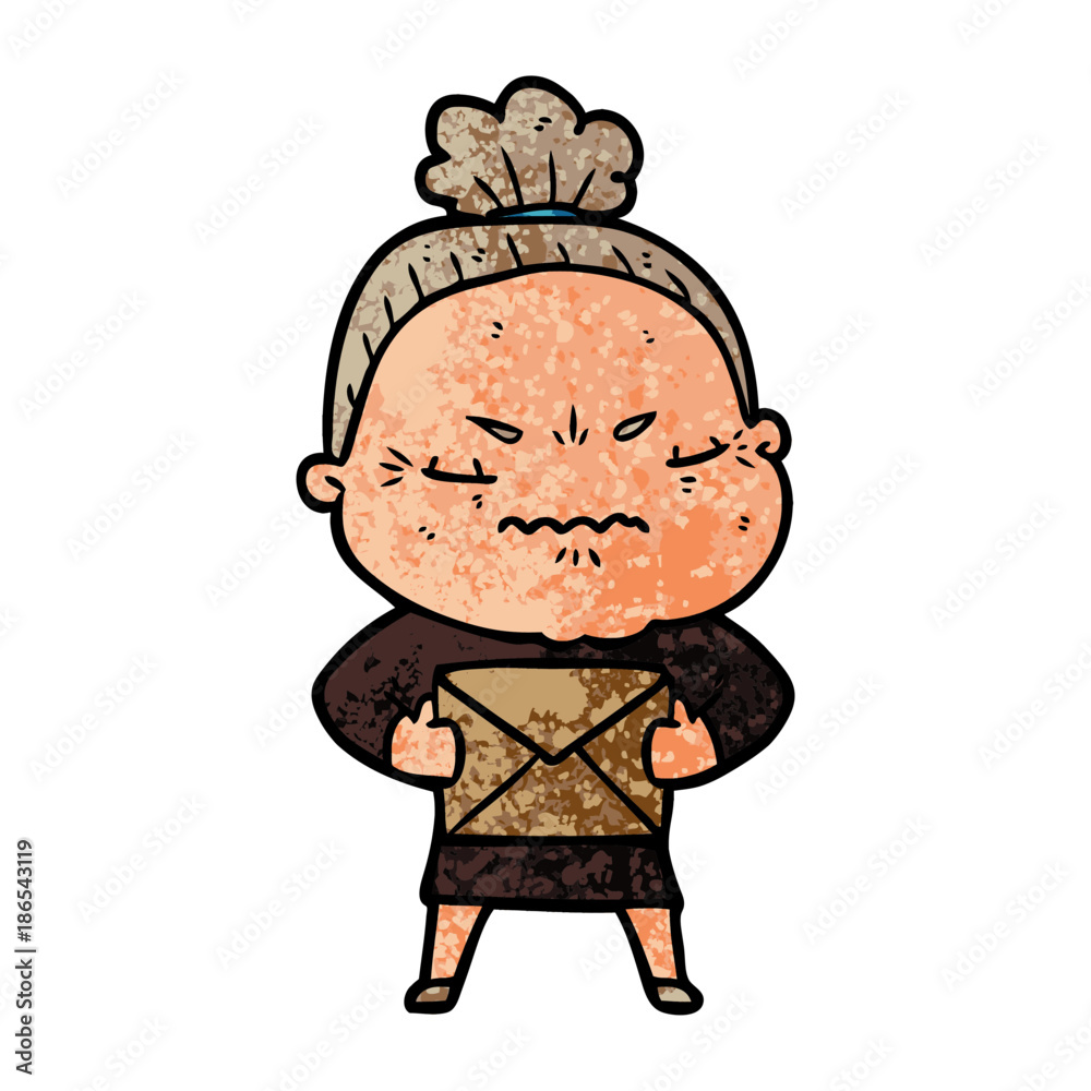 cartoon annoyed old lady cartoon annoyed old lady