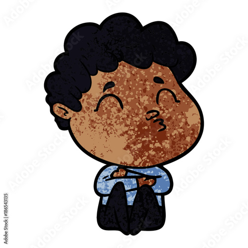 cartoon man pouting