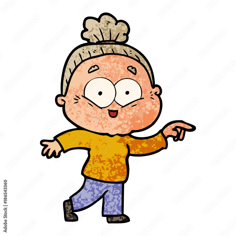 cartoon happy old woman cartoon happy old woman