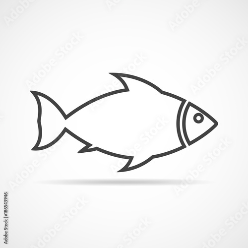 Fish icon. Vector illustration.