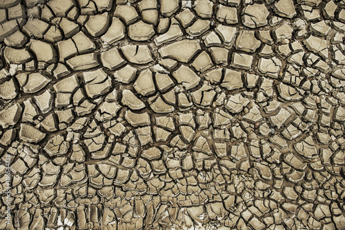 High angle view of arid field