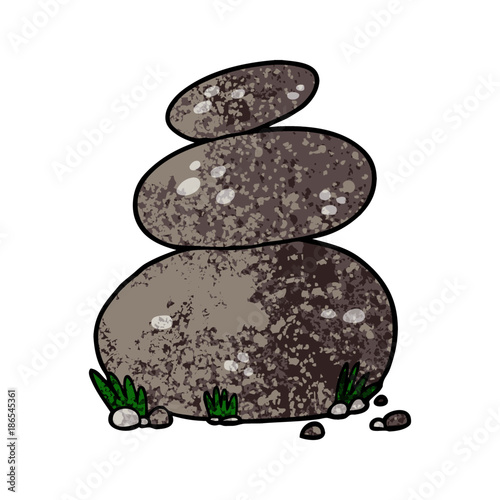 cartoon large stacked stones