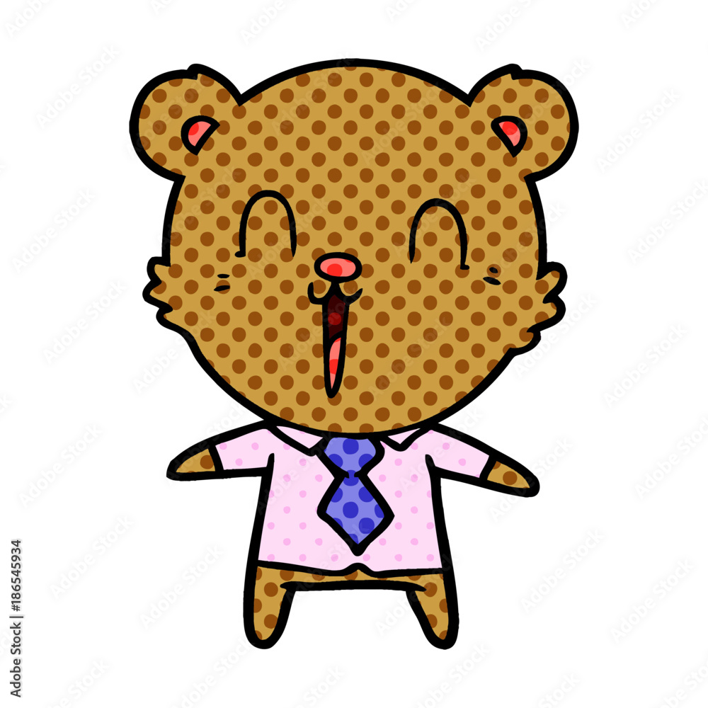 bear business cartoon character bear business cartoon character