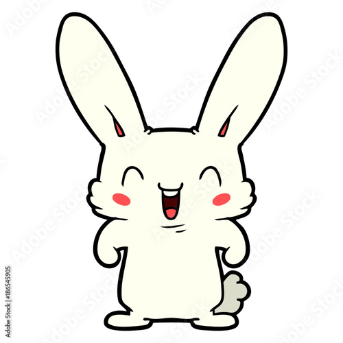 cartoon rabbit laughing