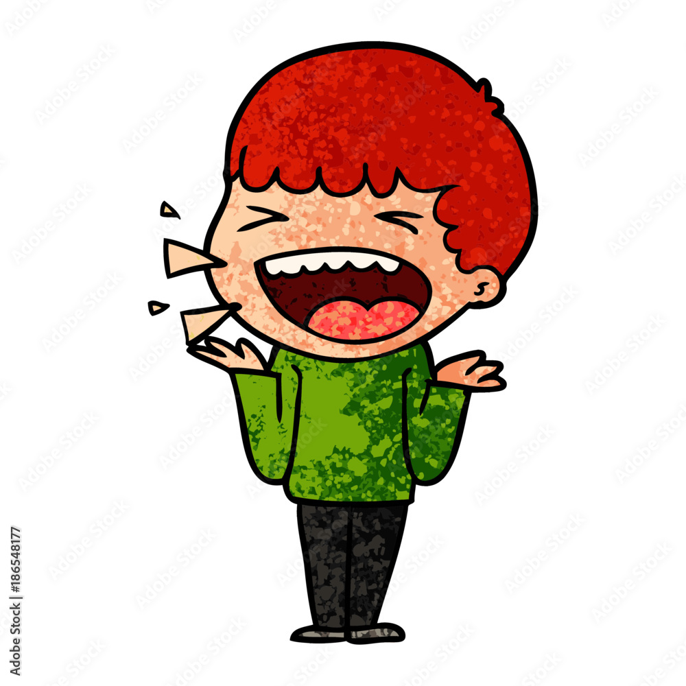 cartoon laughing man