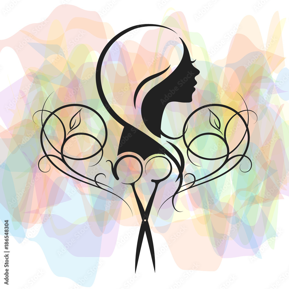 Beauty salon for women symbol Stock Vector | Adobe Stock