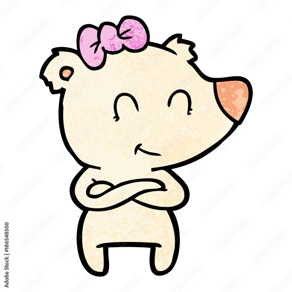 Obraz premium female polar bear cartoon