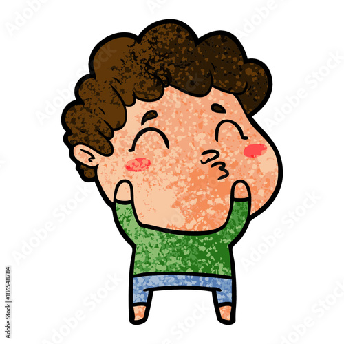 cartoon man pouting