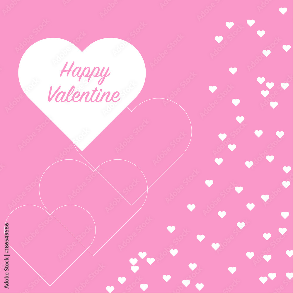 Valentine's Day with happy valentine message background and wallpaper. vector illustration.