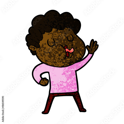 cartoon man singing