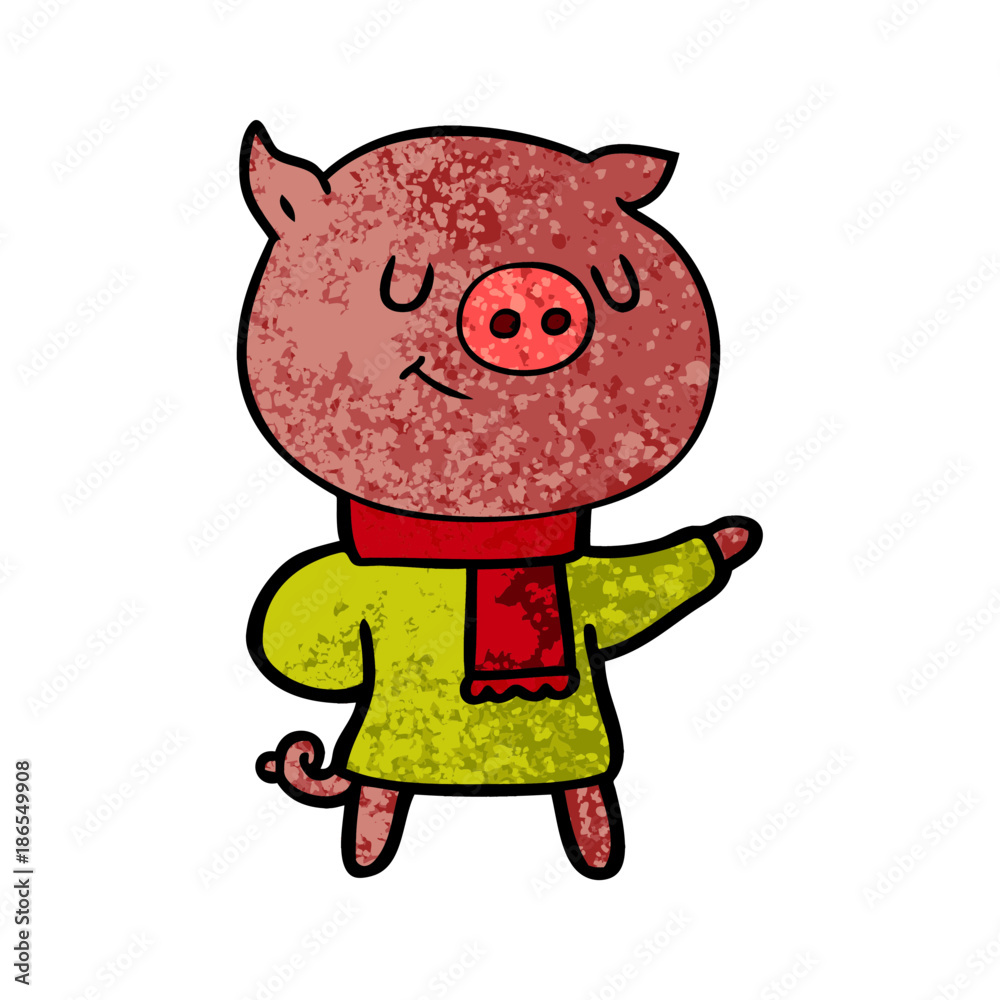 happy cartoon pig happy cartoon pig