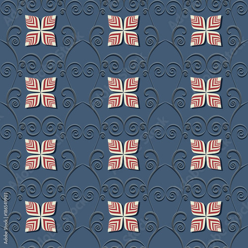Seamless vector illustration background. Abstract pattern of curls, decorative flowers. Design elements for Scrapbook. Can be used for wallpapers, fills images, background, surface