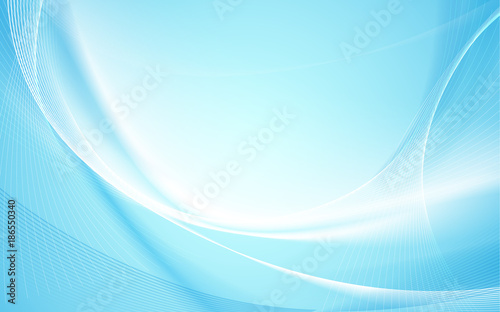 Abstract blue wavy with blurred light curved lines background