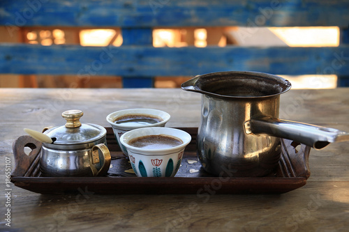 Turkish Coffee Setting in Lebanon photo