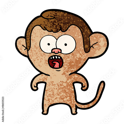 cartoon shocked monkey
