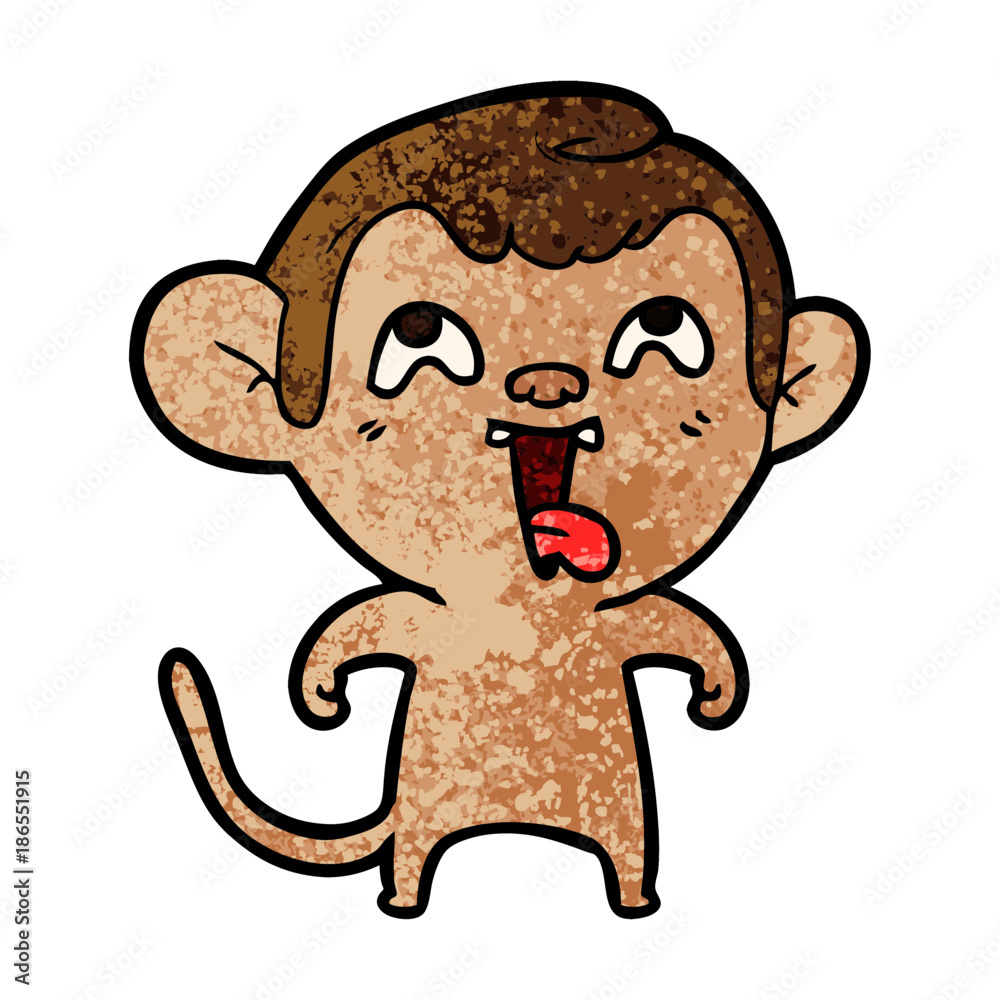 Fototapeta premium crazy cartoon monkey