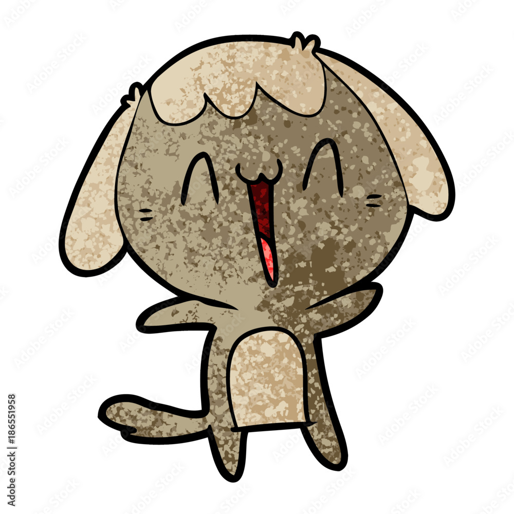 Obraz premium cartoon laughing dog