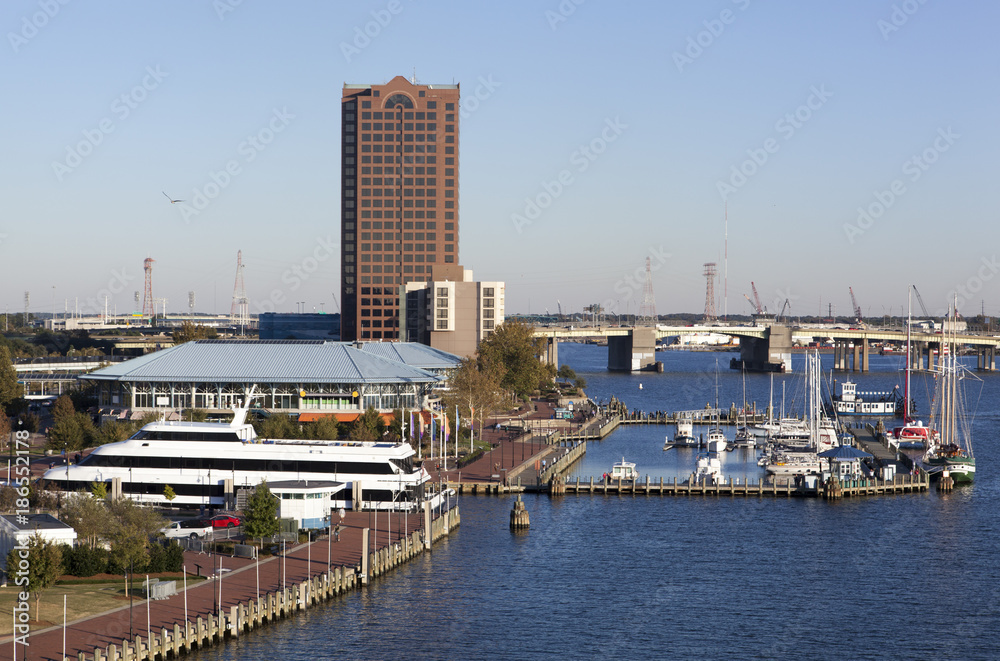 Norfolk City Waterfront And Marina
