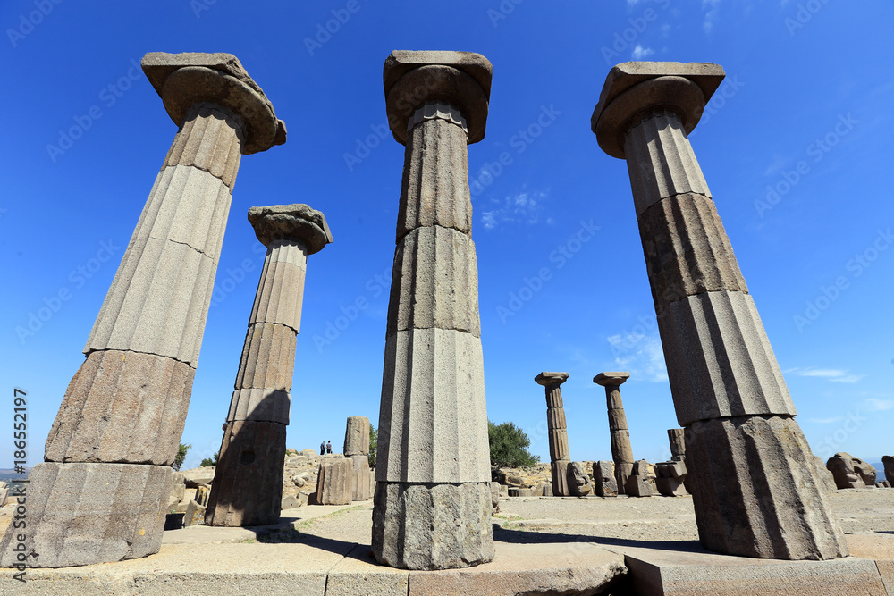 Ruins of the Greek Temple of Athena at Assos, Turkey