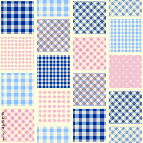 Seamless background pattern. Geometric patchwork pattern of a squares.