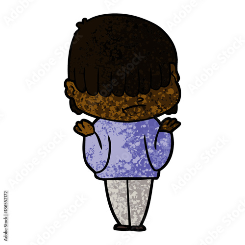 cartoon boy with untidy hair
