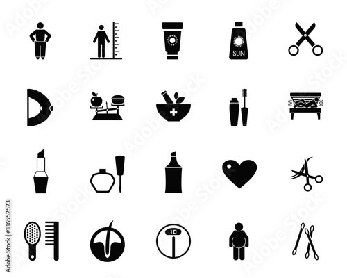 Beauty icon set