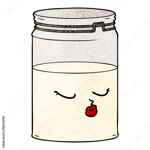 cartoon glass jar