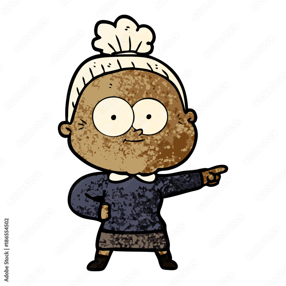 cartoon happy old woman cartoon happy old woman