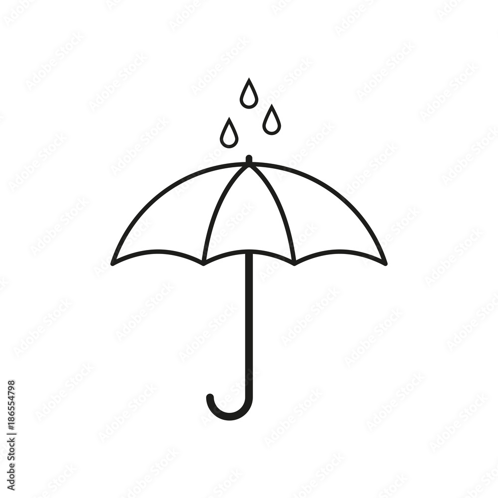 Umbrella for rain icon