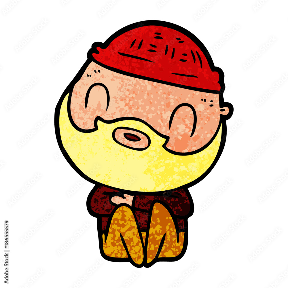 cartoon bearded man