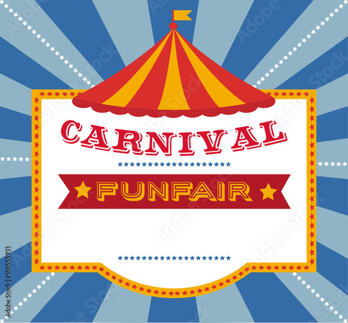 Carnival funfair background vector.