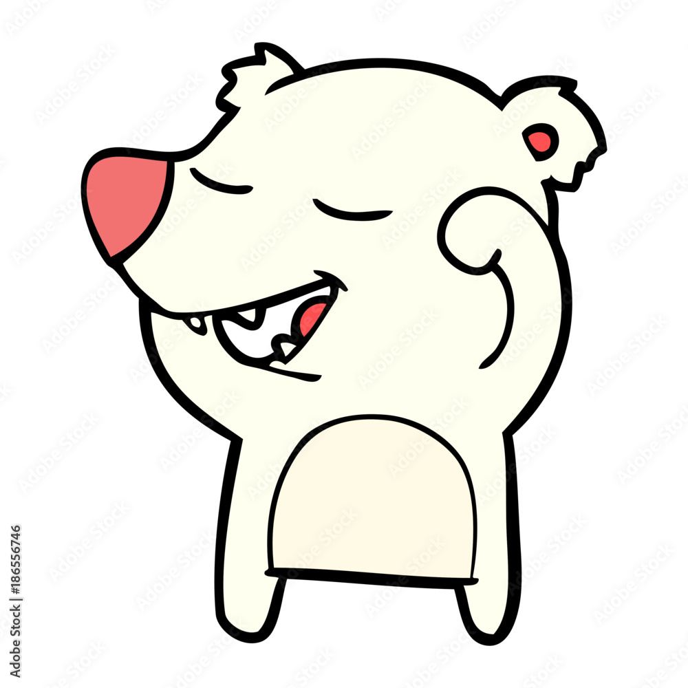 happy polar bear cartoon