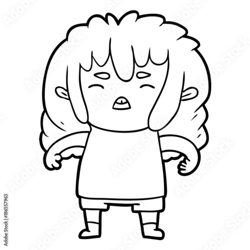 cartoon angry kid