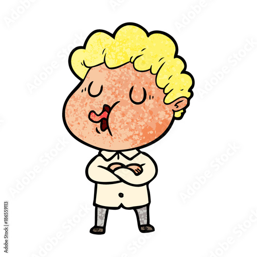 cartoon man singing