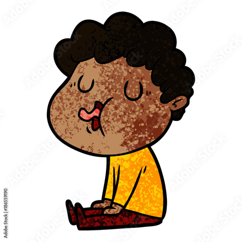 cartoon man singing