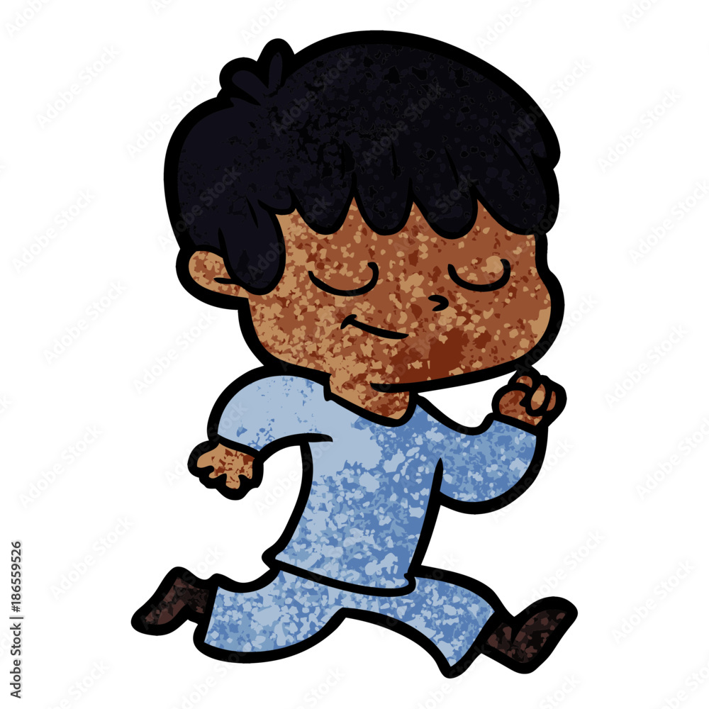 Obraz premium cartoon happy boy
