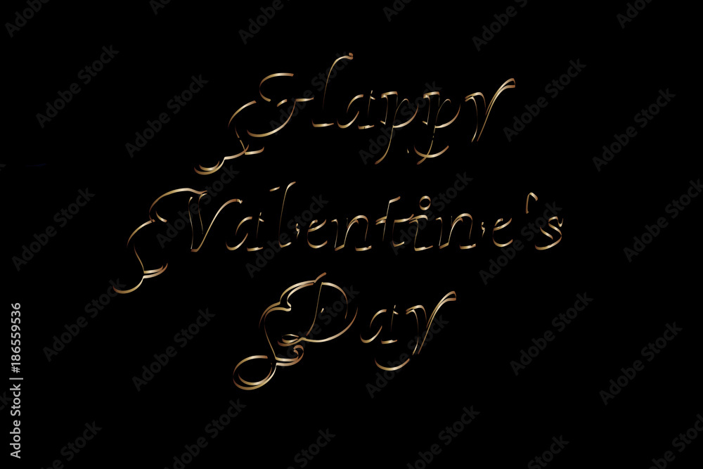 text Happy Valentine Day with shadows text Happy Valentine Day with shadows