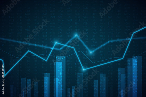 Abstract infographics visualization. Big data code representation. Futuristic network or business analytics. Graphic concept for your design