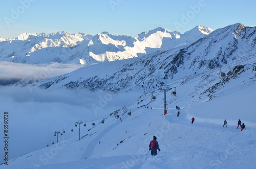 Téléphérique dans les Pyrénées françaises