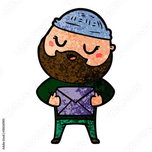 cartoon man with beard