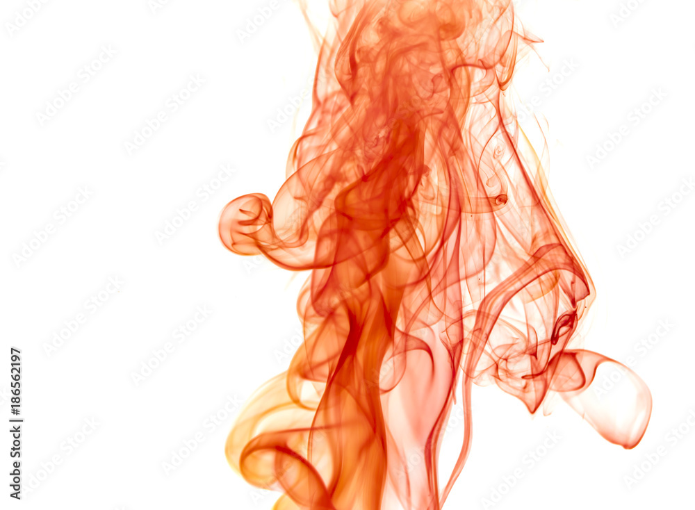 Red smoke on white background Red smoke on white background