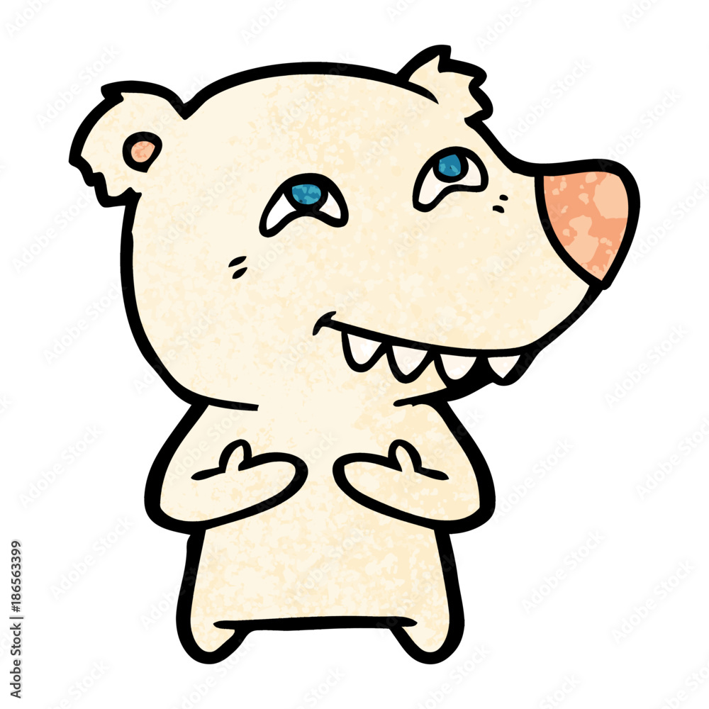 cartoon polar bear showing teeth cartoon polar bear showing teeth