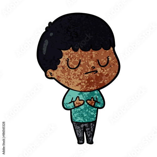 cartoon grumpy boy