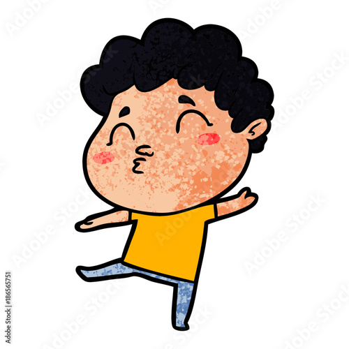 cartoon man pouting