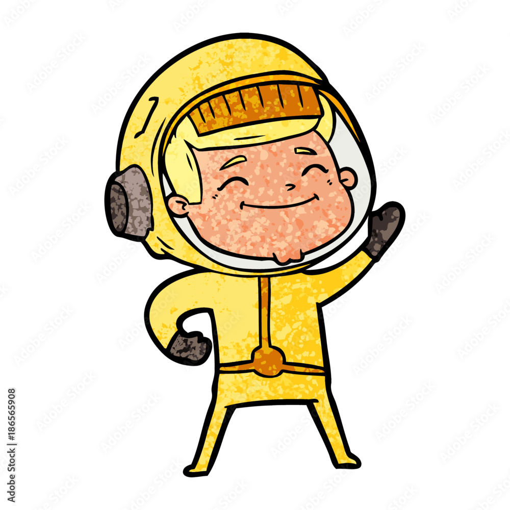 happy cartoon astronaut happy cartoon astronaut