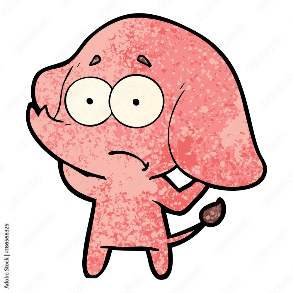 cartoon unsure elephant