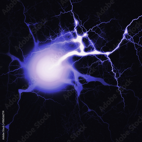 Electric discharge background. Electricity visual effect for design. Electrification, Technology, Green Energy Concept