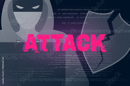 Hacker attack theme background